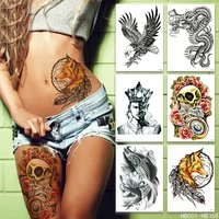 flower arm waterproof tattoo stickers skull geisha eagle water transfer dragon owl temporary tattoo tattoo stickers