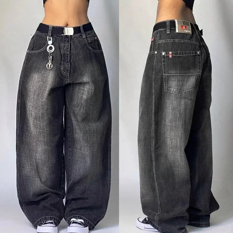 2024Washed Baggy Jeans Y2K Harajuku Модные новые однотонные женские уличные брюки в стиле панк