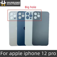 for iphone 12 pro aaa grade quality big hole back cover glass protection with 3m sticker%ef%bc%8cfor rear housing repair