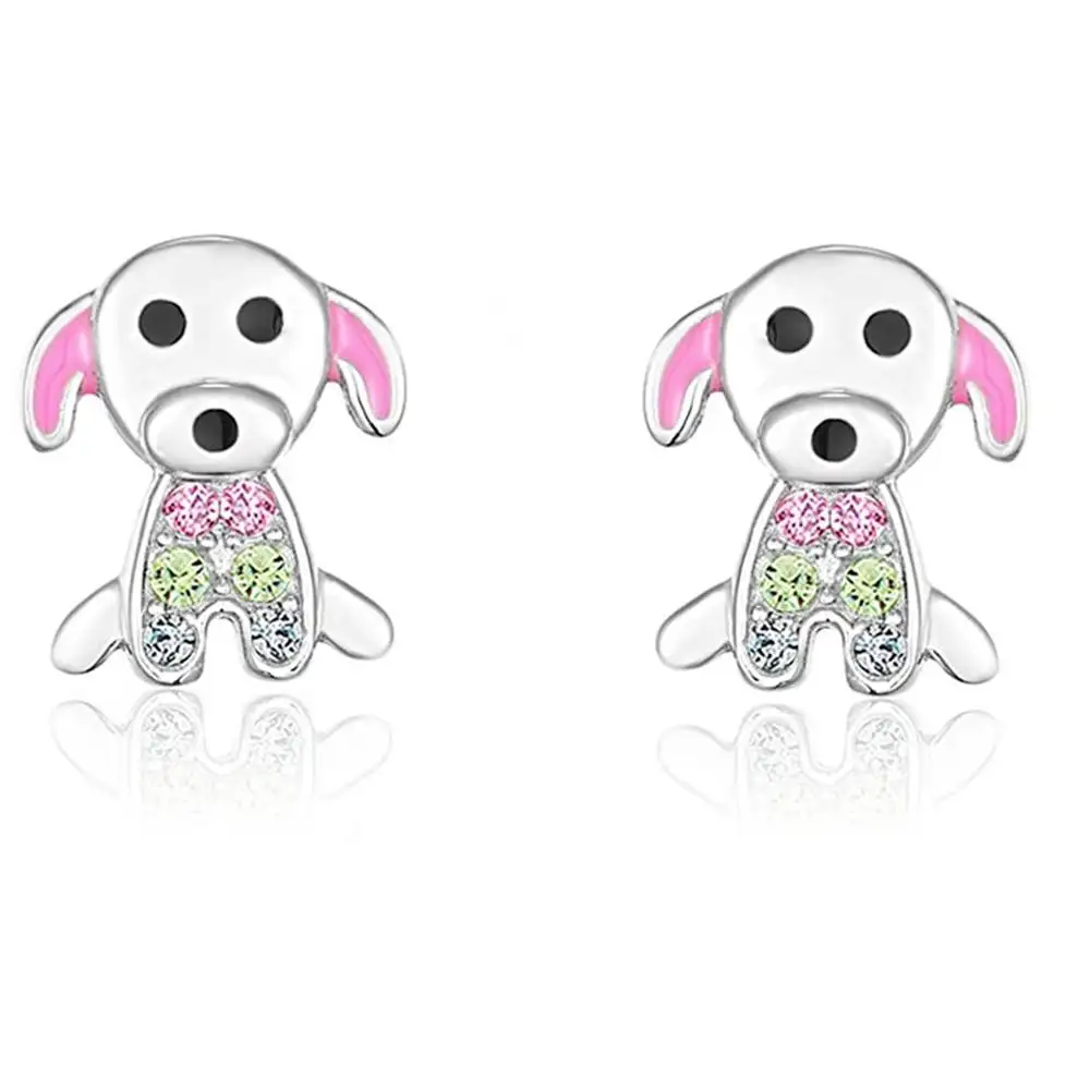 

Изящные милые женские серьги CAOSHI в виде животных с бриллиантами, изящные дизайнерские аксессуары в форме собаки для женщин