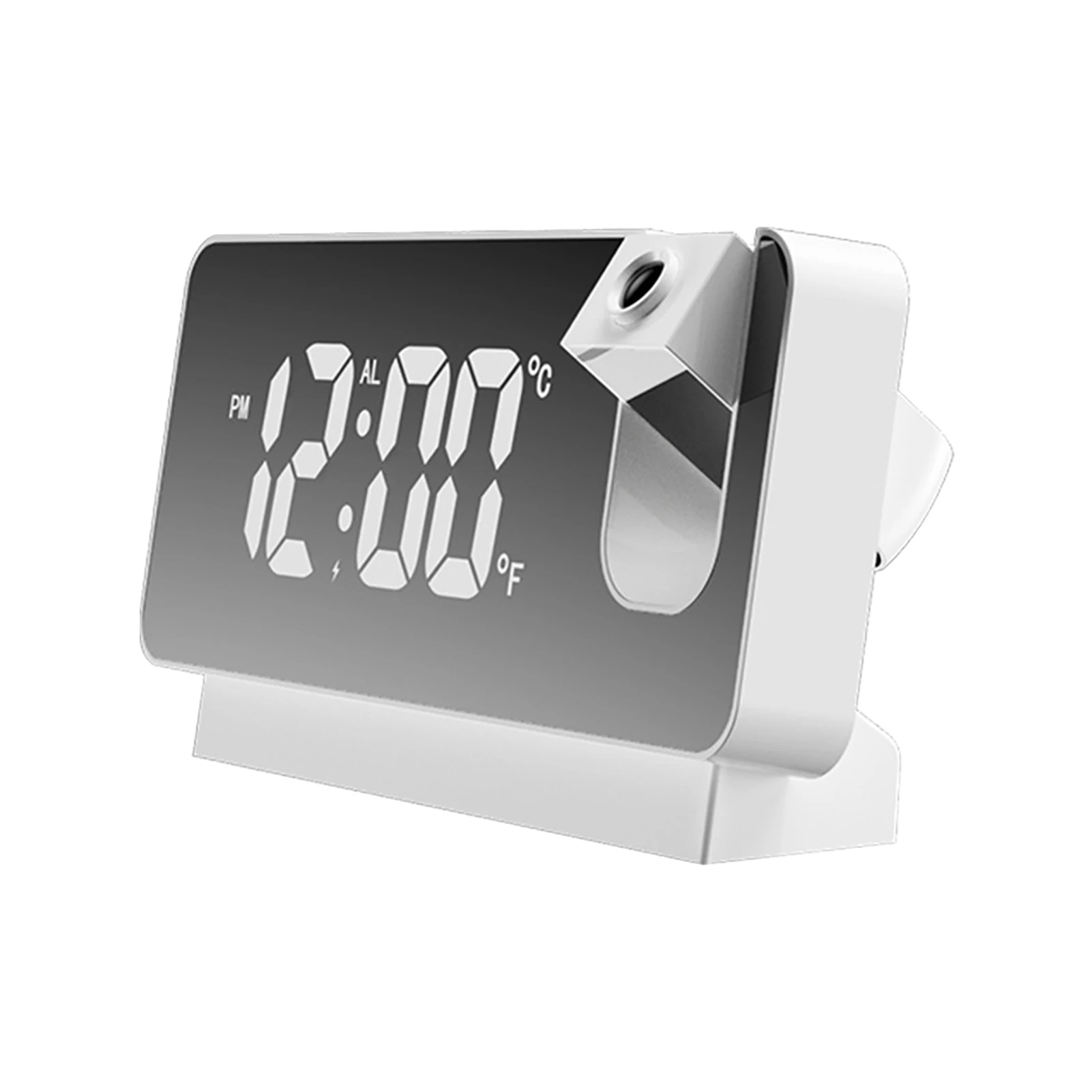 

USB Charging Digital Alarm Clock For Bedroom Table Large Display Electronic Bedside LED Screen With Projection Gift Temperature