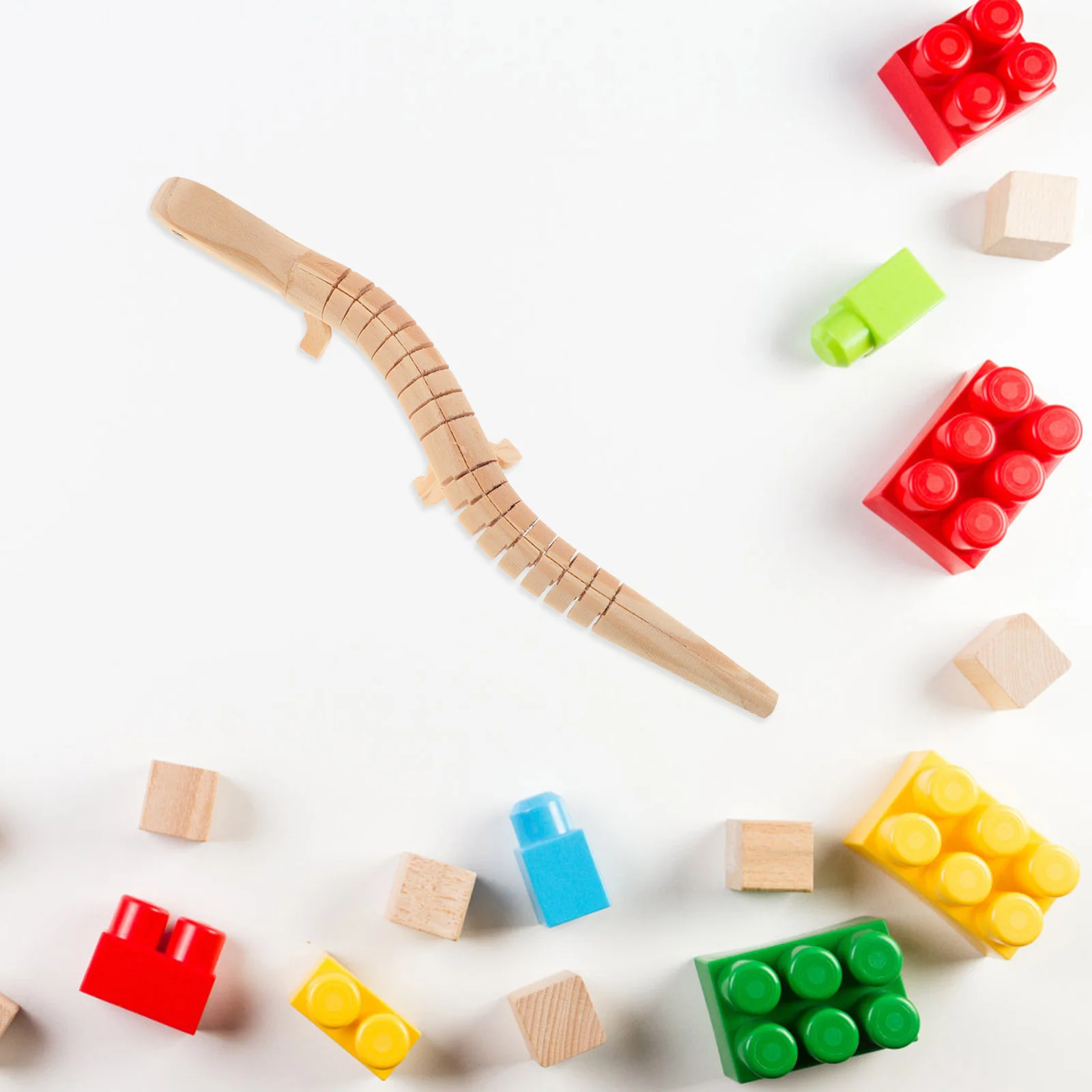 

5 Pcs Lizard Modeling Toy Learning Wiggle Baby Portable Unfinished Snakes Kids Compact Blank Small Wood