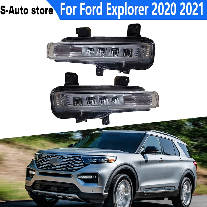 

Для Ford Explorer 2020 2021 светодиодсветильник фары дальнего света светодиодсветодиодный ДХО Противотуманные фары s передние фары противотумансветильник фары крышка гриль рамка противотуманные фары