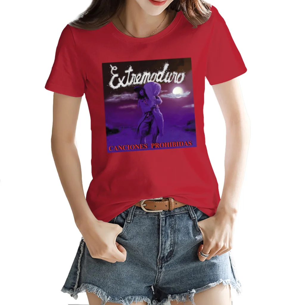 

extremoduro canciones prohibidas Women's T-shirt Novelty Red Casual Tees Tops European Size