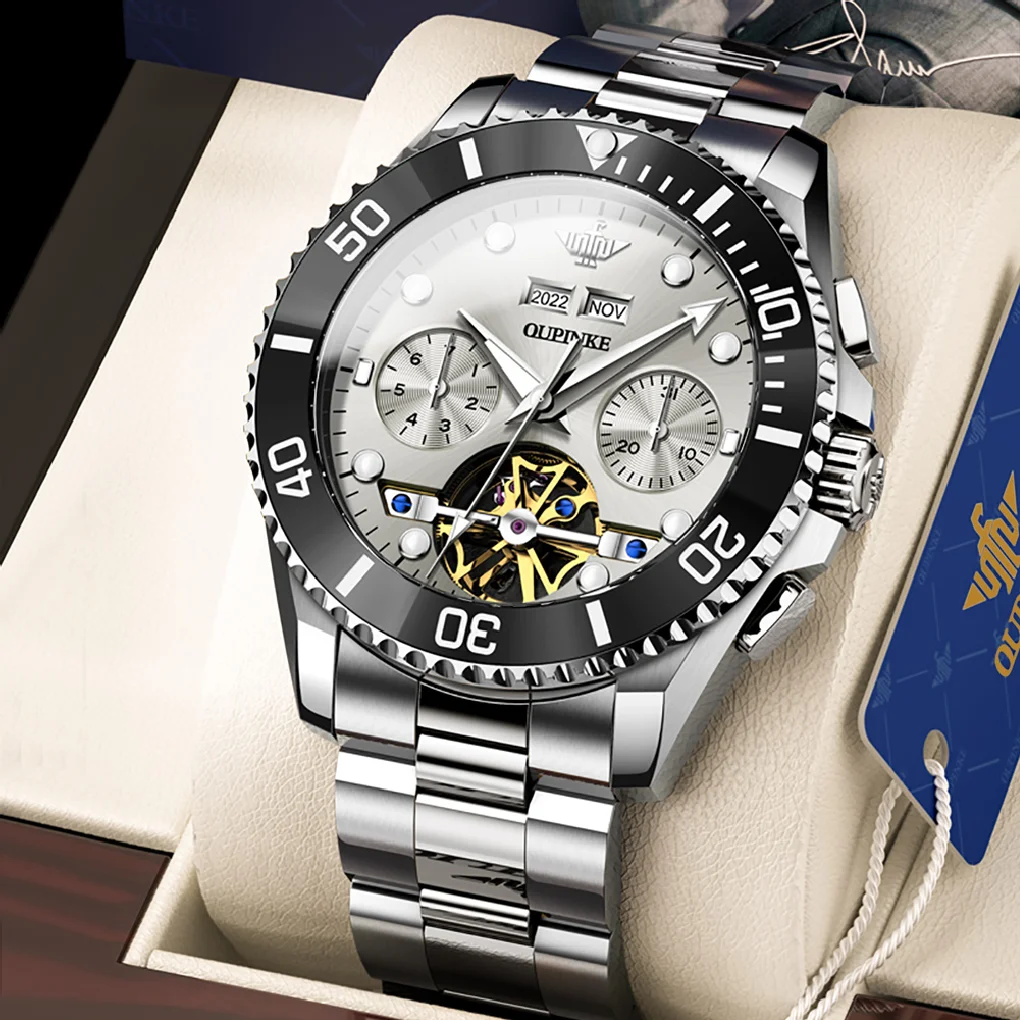 

OUPINKE Original Automatic Men's Luxury Fashion Watch Top Brand Mechanical Waterproof Watches Men Gift Clock Relogio Masculino
