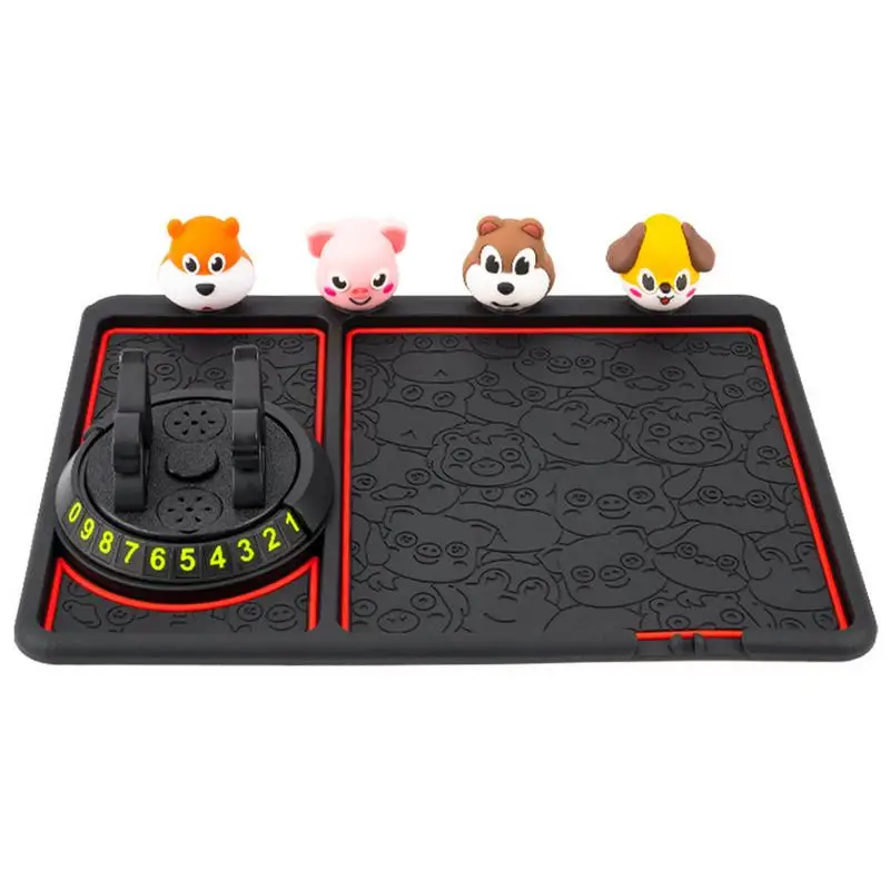 

Non-Slip Board Pad Anti-slip Car Sticky Pads With 360 Holder Cute Animal Dolls Aromatherapy Tablets Universal Car Interior