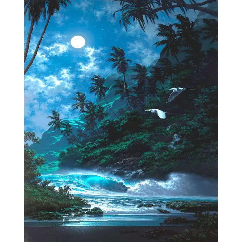 

GATYZTORY Diy Pictures By Numbers Kits Handmade Painting Numbers Frame Coloring By Numbers Night Scenery Kill Time Wall Decor