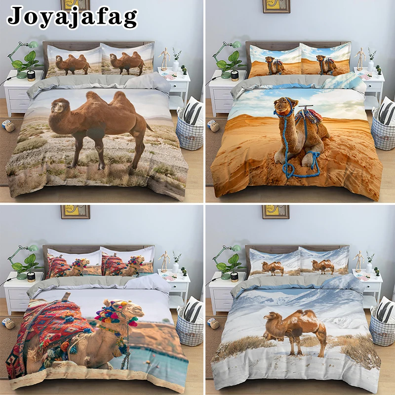 Комплект постельного белья с 3D рисунком пустыни верблюда пододеяльник 1/2 шт.