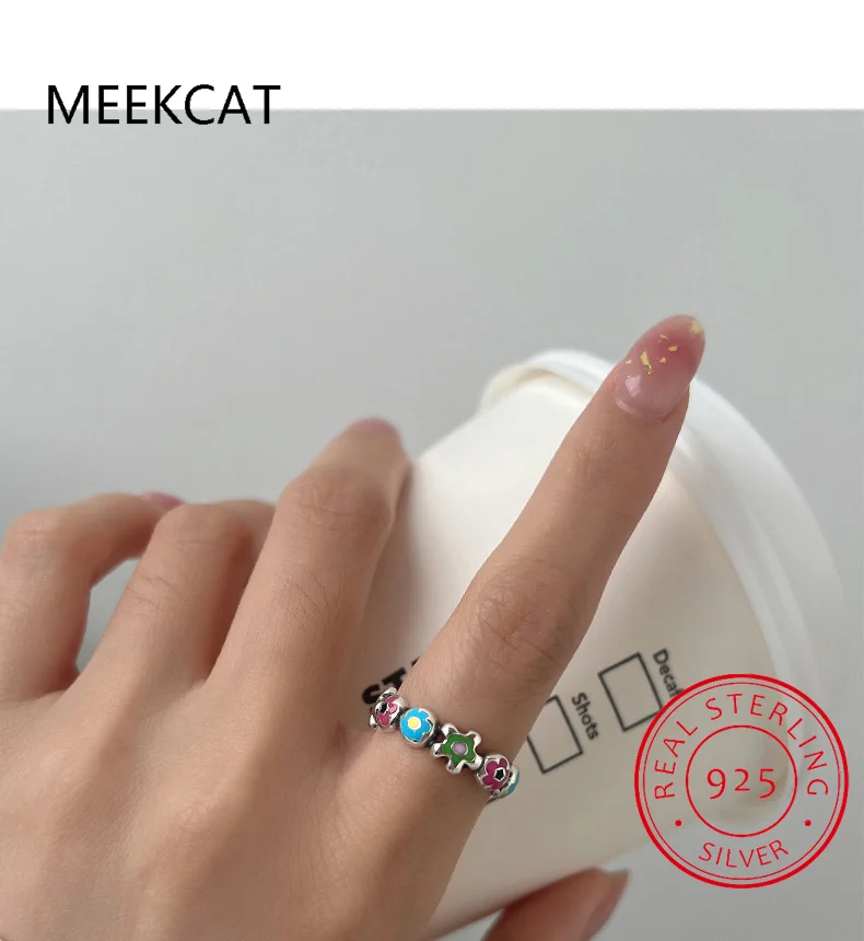 Однотонное регулируемое кольцо из стерлингового серебра 925 пробы с