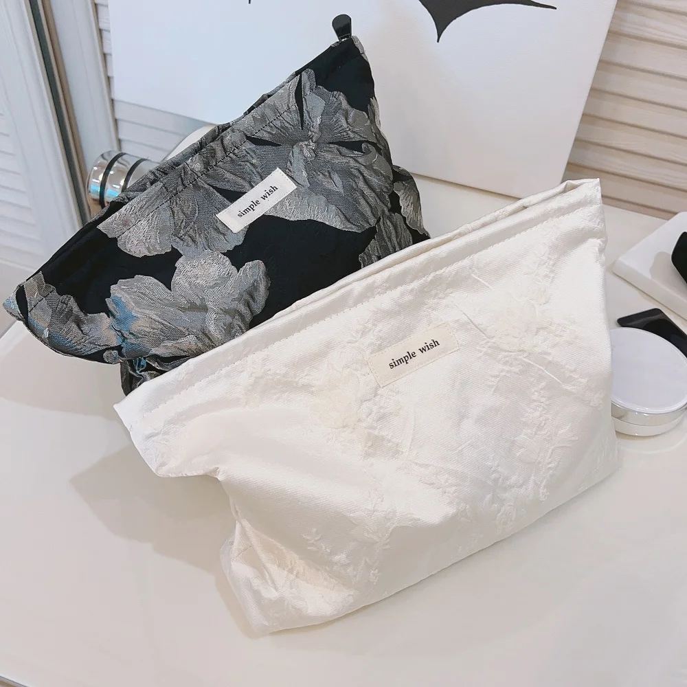 

Female Handbag Large Wallet Flower Women Cosmetic Case Cotton Toiletry Bag Ladies Travel Cosmetics Organizer Storage Pouch Bags