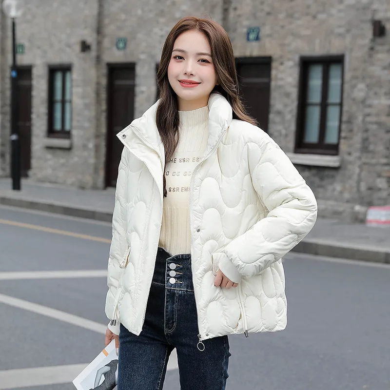 MEILLY DOLPHIN 2023 New Winter Stand Collar Puffer Jacket Women Solid Color Quilted Short Parkas Casual Warm Women Winter Coat