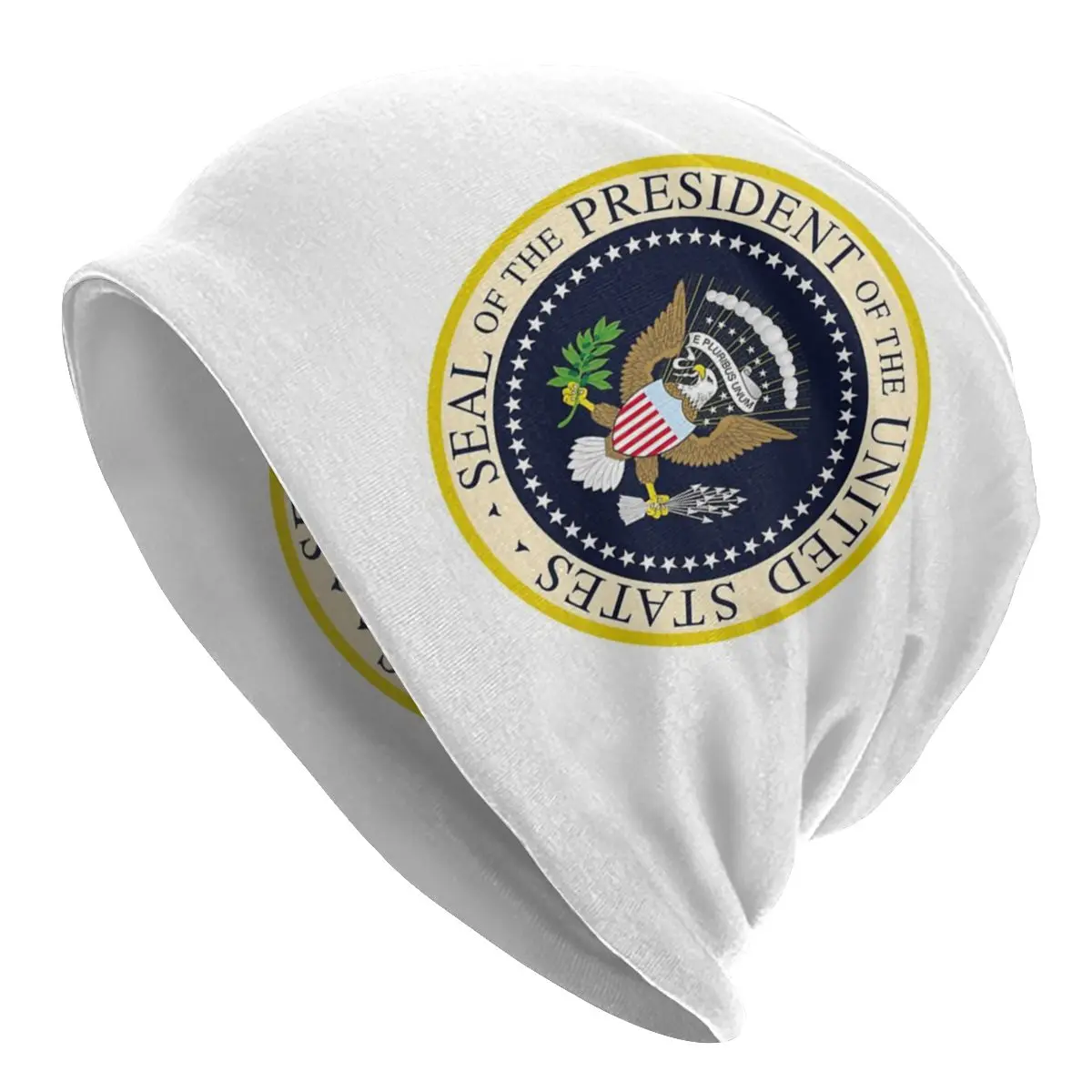 

USA President Seal Bonnet Hats Knitting Hats Hip Hop Ski President Election Trump Skullies Beanies Hats Men's Warm Dual-use Cap