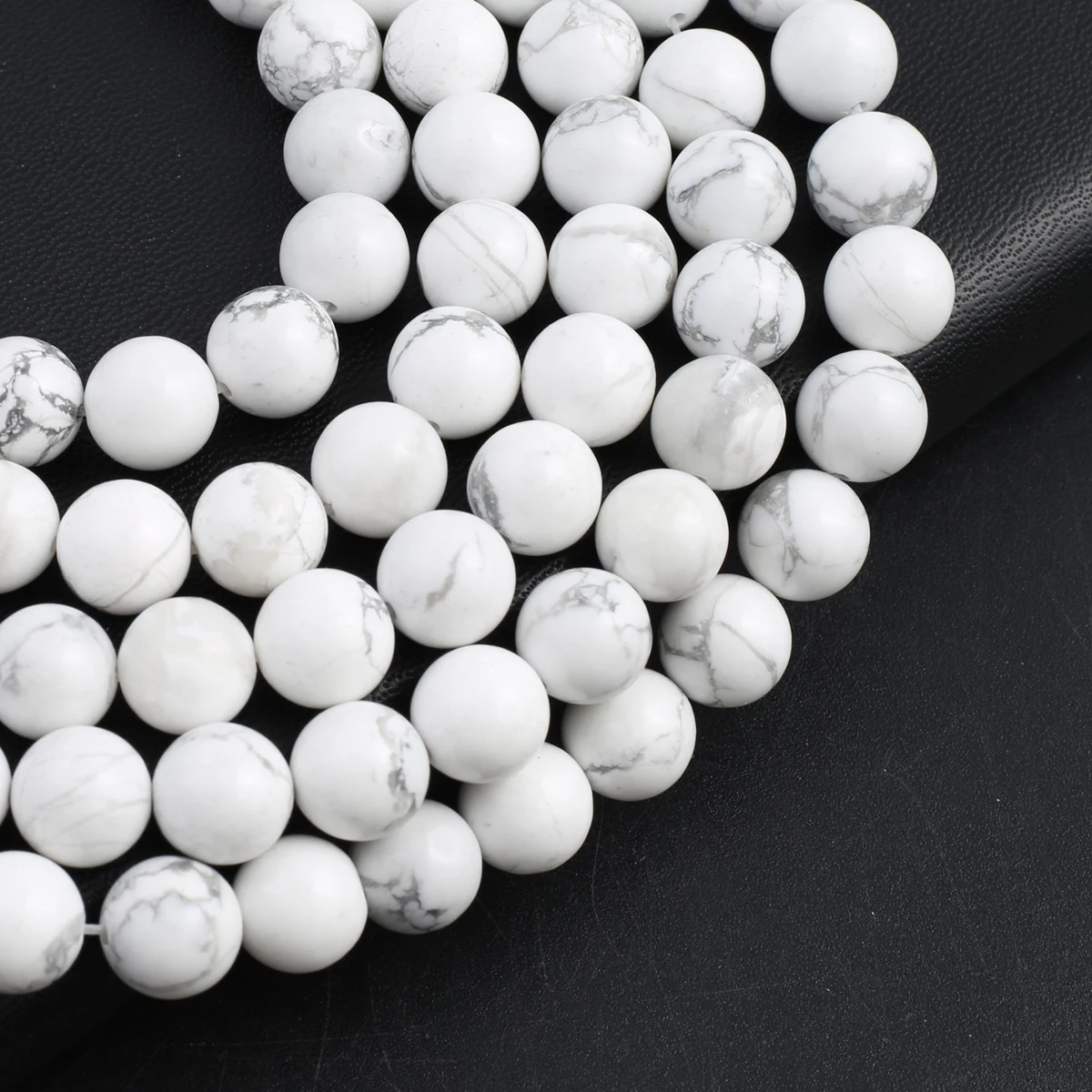 

Natural White Turquoise Round Beads 4/6/8/10/12mm Loose Spacer Beads for Jewelry Making DIY Women Necklace Bracelet Accessories