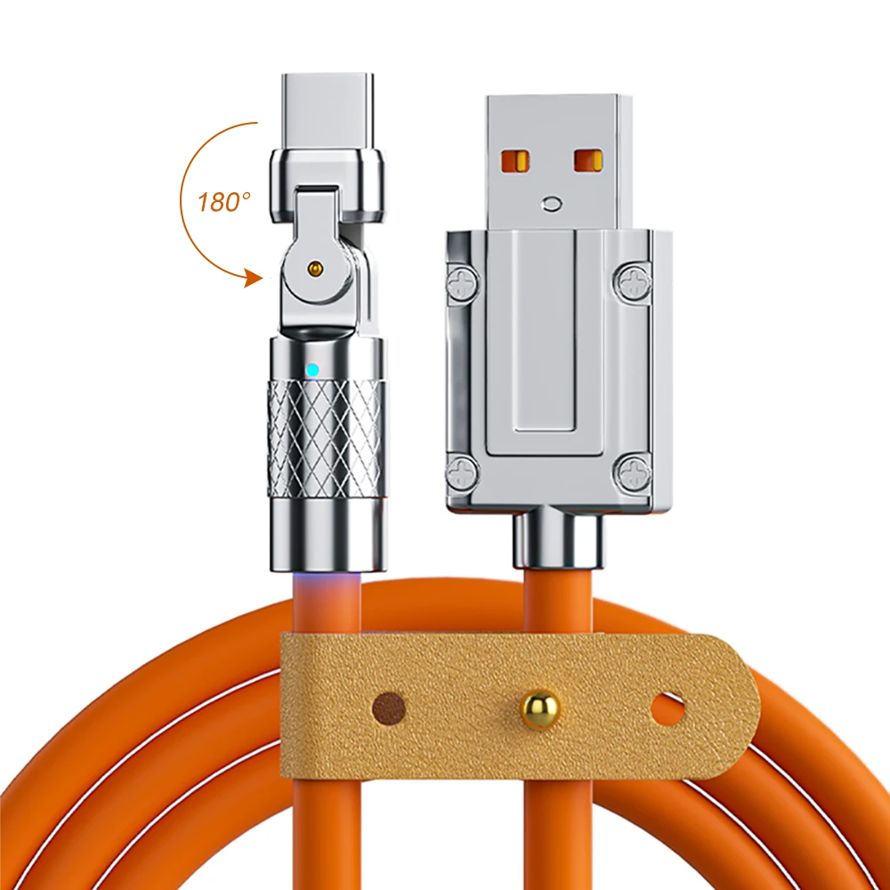 USB C-кабель 100 Вт 180 ° A-USB 2 0 зарядный кабель типа C для Samsung Galaxy S20 S10 S9 S8 Plus S10E Note