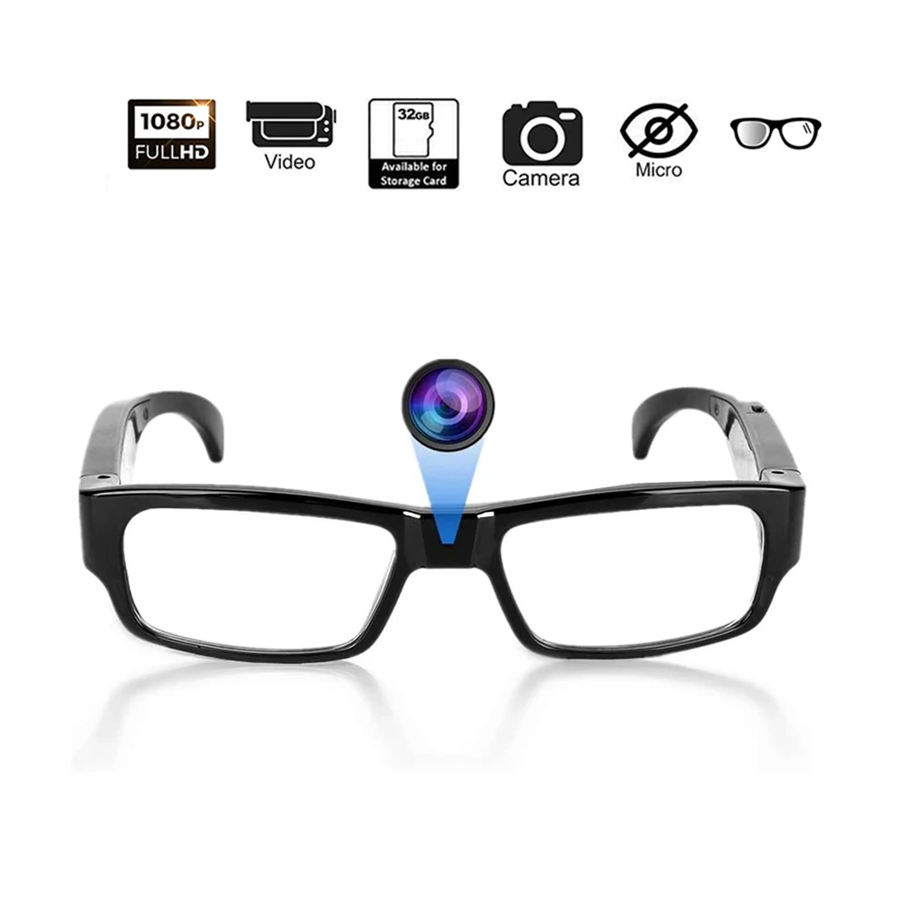 

New1080P HD Camera Glasses Touch Button Video For Driving Record Cycling Smart Glasses Eyewear Camcorder For Outdoor Mini Camera
