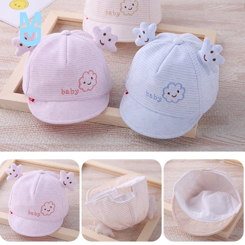 

New Lovely Baby Boy Girl Hat with Ears Cartoon Toddler Baby Cap Summer Autumn Soft Cotton Infant Baseball Cap Sun Visor Hats for