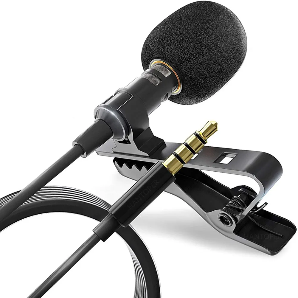 

3.5mm Mini Lavalier Microphone Metal Clip Lapel Mic for Mobile Phone PC Laptop Wired Mikrofo/Microfon for Speaking Vocal Audio