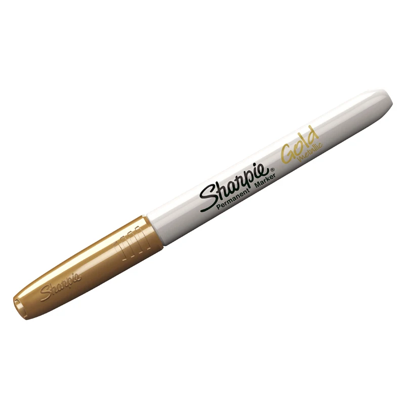 Маркер перманентный Sharpie &quotGold&quot золотой металлик 1мм | Канцтовары для офиса и