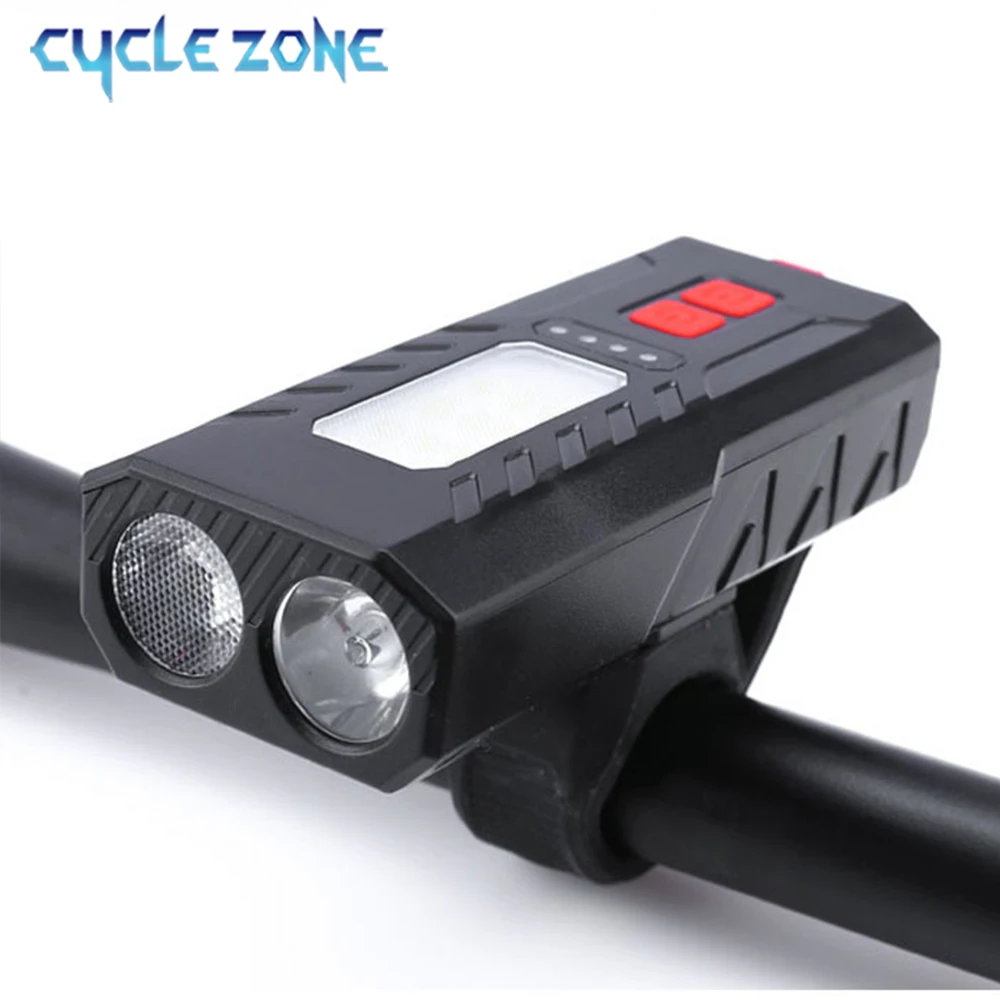 

LED Bike Light USB Rechargeable 700 Lumens Bike Headlight T6 LED Super Bright 2400 mAh Flashlight Front Lights Lantern for bike