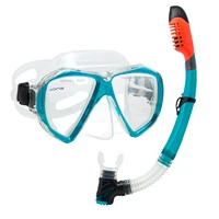 exp vision adult snorkeling kit panoramic anti fog scuba mask and dry snorkel tempered glass swim snorkeling mask