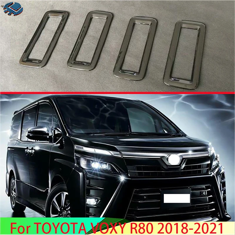 

Автомобильные аксессуары для TOYOTA VOXY R80 2018-2021, черное пианино из АБС-пластика с хромированным покрытием, кондиционер на крышу, вентиляционная...