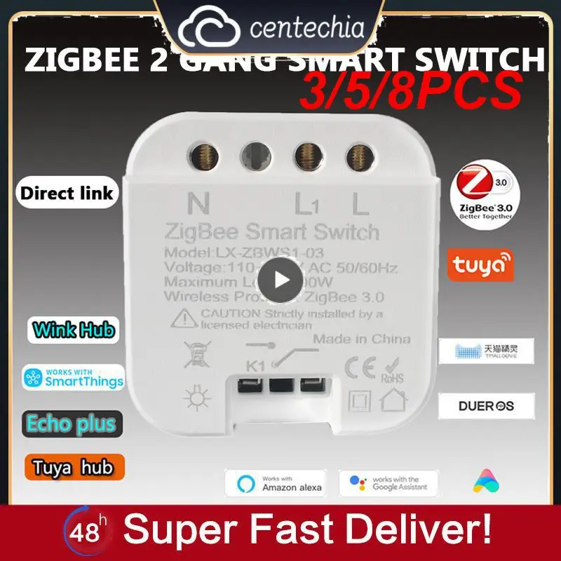 

3/5/8 шт., смарт-выключатель Zigbee 3,0 с ДУ