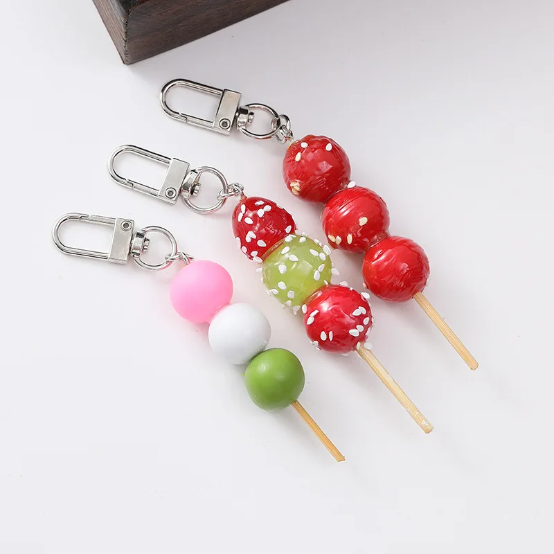 Брелок с имитацией фрикаделек креативная мода еда фрикадельки фруктовая модель