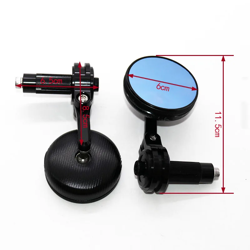 Зеркало заднего вида мотоциклетное универсальное алюминиевое круглое боковое