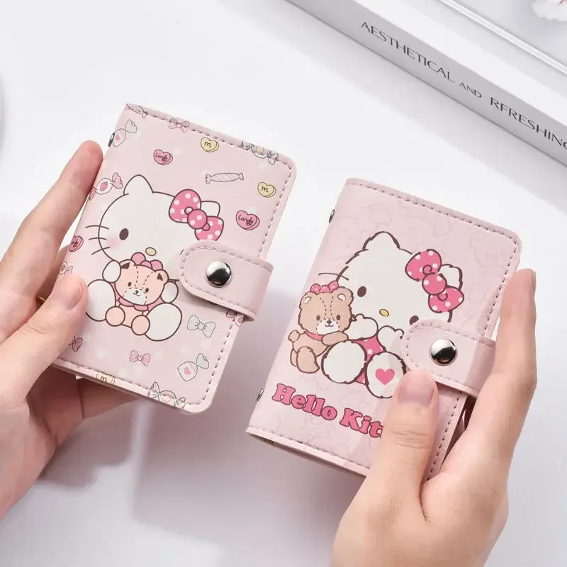 Сумка для денег из искусственной кожи Hello Kitty кошелек монет кавайный мультяшный