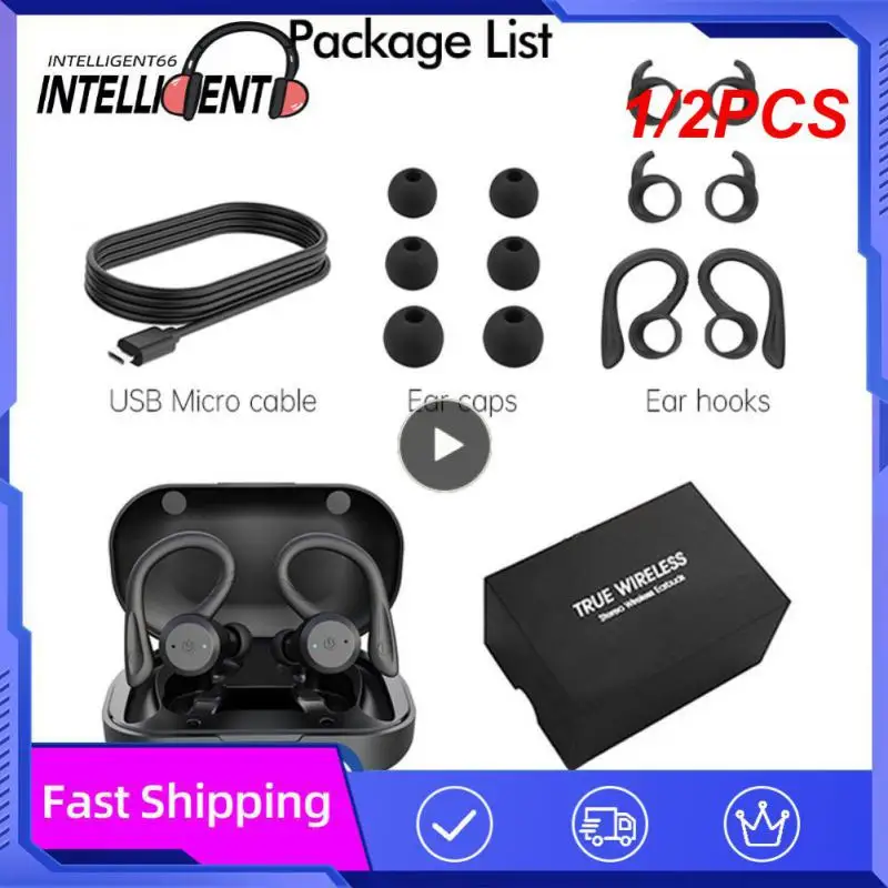 

1/2PCS Waterproof Earphone Swimming Dual Wear Style Sport Wireless Stereo Headset 20 Hours Play Time TWS Earbuds