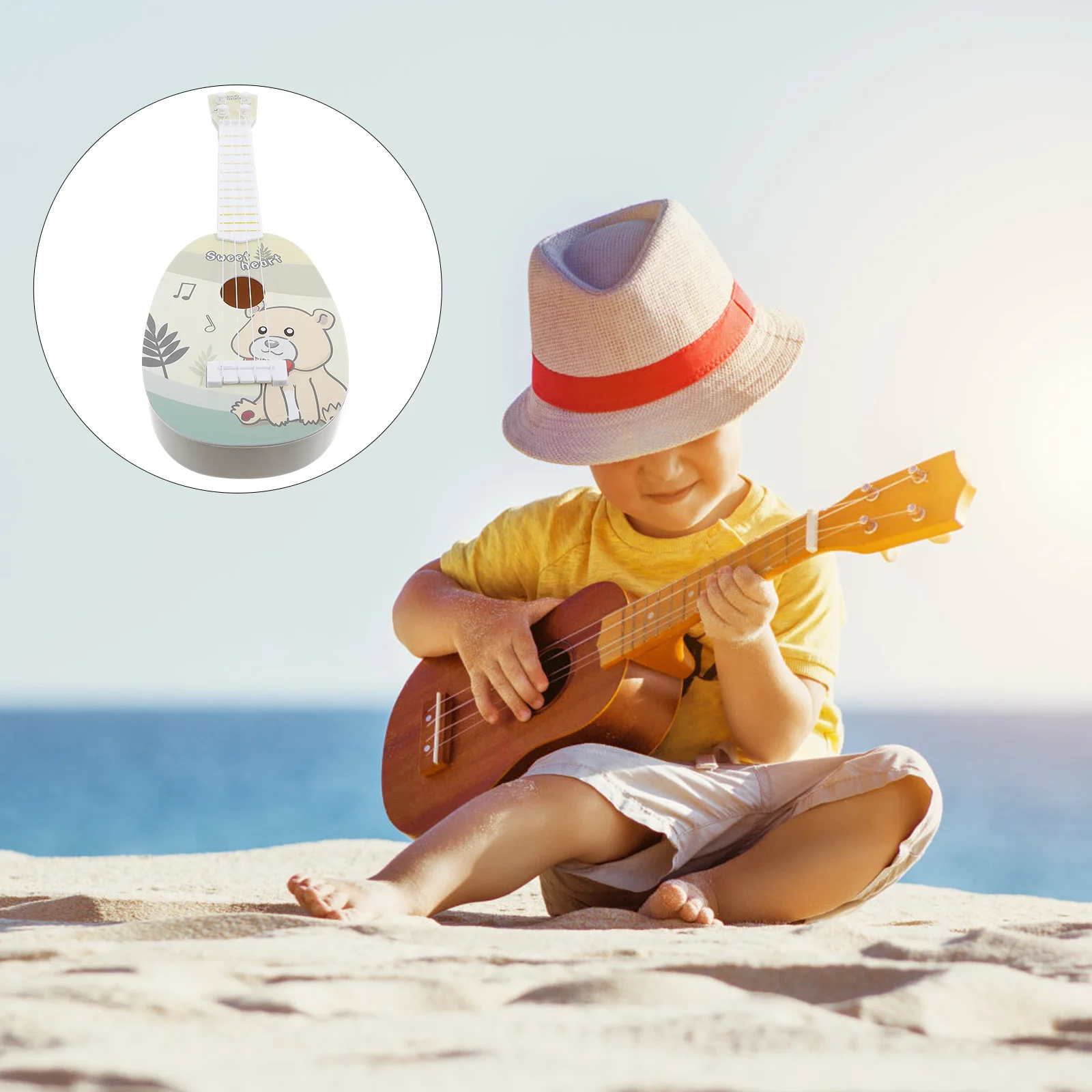 

Toy Guitar Mini Kids Ukulele Instrumentstrings Plaything Musicaltoddler Educational Children Baby Model
