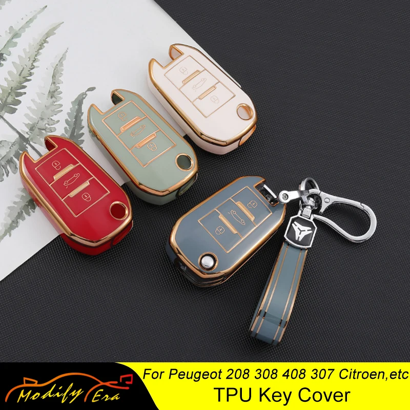 

ТПУ чехол для автомобильного ключа чехол для Citroen C4 C4L CACTUS C3 C6 C8 для Peugeot 2008 3008 4008 307 208 308 408 аксессуары для стайлинга автомобиля