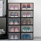 Складная коробка для хранения обуви, усиленный пылезащитный органайзер для обуви, комбинированный шкаф для обуви, 6 шт.