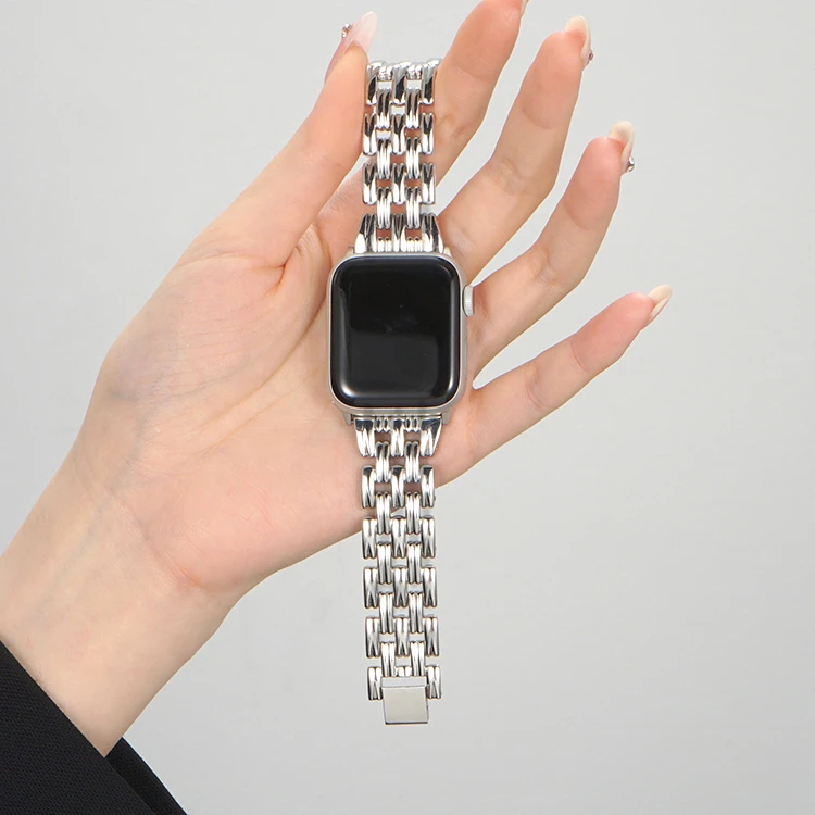 For Apple Watch7 Watch Strap Apple Watch 8 Generation Iwatch654321se Metal Watch Strap Advanced Sense Chain 45/41/40/44mm
