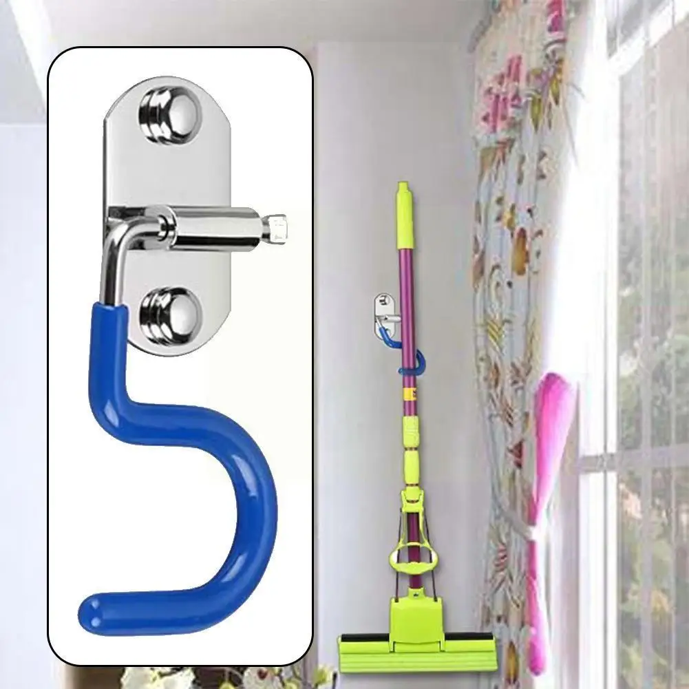 

304 Steel Mop Broom Holder Organizer Wall Mounted Storage Household Tools Wall Storage Accessories Rack Hook Strong E1Z7