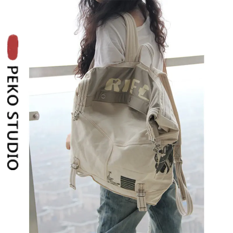 

Школьный ранец унисекс, модная вместительная сумка на плечо, дорожная сумка, студенческий холщовый удобный мужской дорожный портфель