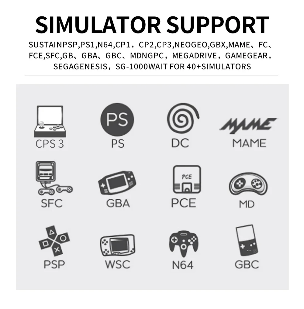 Powkiddy NEW Y6 Game Stick 4K Беспроводная игровая ТВ-палка Ретро PS1 Семейная портативная