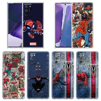 case for samsung galaxy note 20 ultra 5g 10 lite plus 8 9 a70 a50 a01 a02 a20 a30 clear cases cover spider man marvel comics