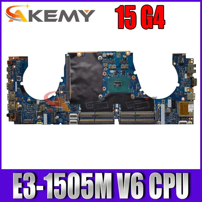 

Akemy For HP ZBOOK 15 G4 LA-E161P laptop mainboard motherboard 15 G4 original mainboard with E3-1505M V6 CPU 921049-601 test ok