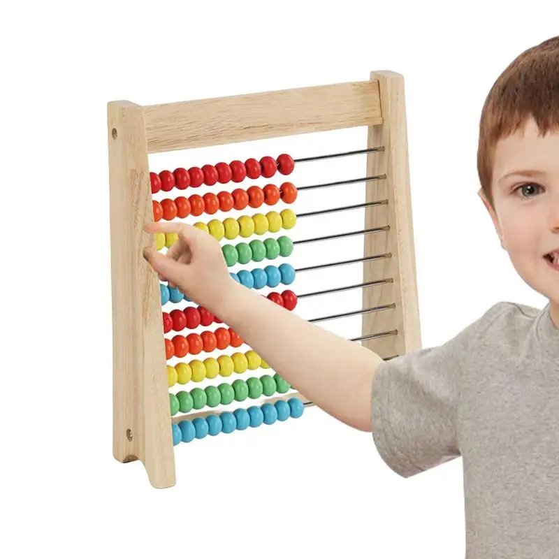 

Abacus для детей, математические игрушки, деревянные Обучающие игрушки с подсчетом для малышей, Детские сенсорные игрушки с разноцветными бусинами для детей