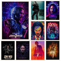 john wick classic movie posters kraft paper prints and posters room wall decor