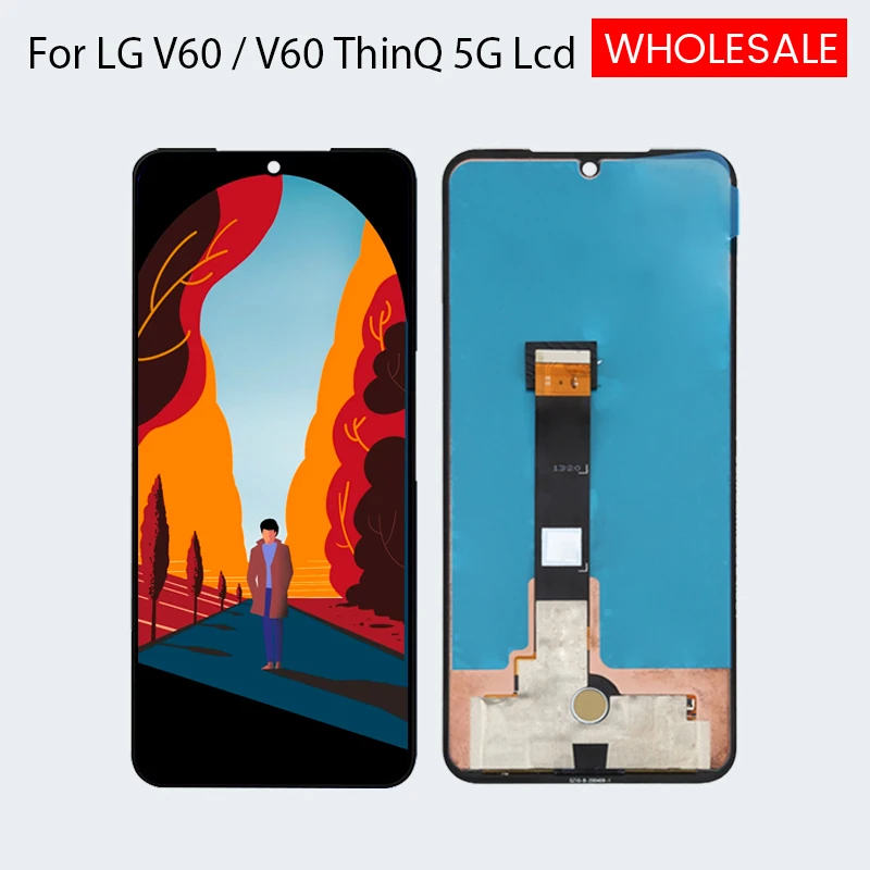 

100% Tested 6.8 Inch V60 ThinQ 5G Display For LG V60 LCD Touch Screen Digitizer LM-V600 A001LG Assembly With Tools