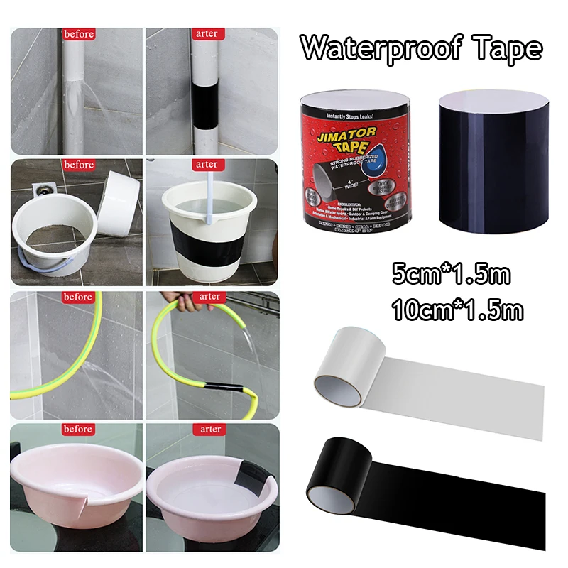 

Ремонтная лента с супер клеем, водонепроницаемая лента нашивка-лента, лента из ПВХ для герметизации труб и трещин, многофункциональная упло...