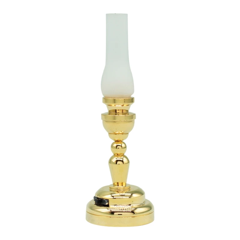

Миниатюрная Светодиодная лампа для кукольного домика 1:12, миниатюрная Светодиодная лампа, настольная лампа с переключателем для кукольного дома, гостиной, домашнего декора