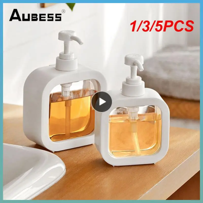 

1/3/5PCS Useful Home Bath Supplies Plastic Shampoo Shower Gel Liquid Soap Dispenser Foaming Bottle Pump Container
