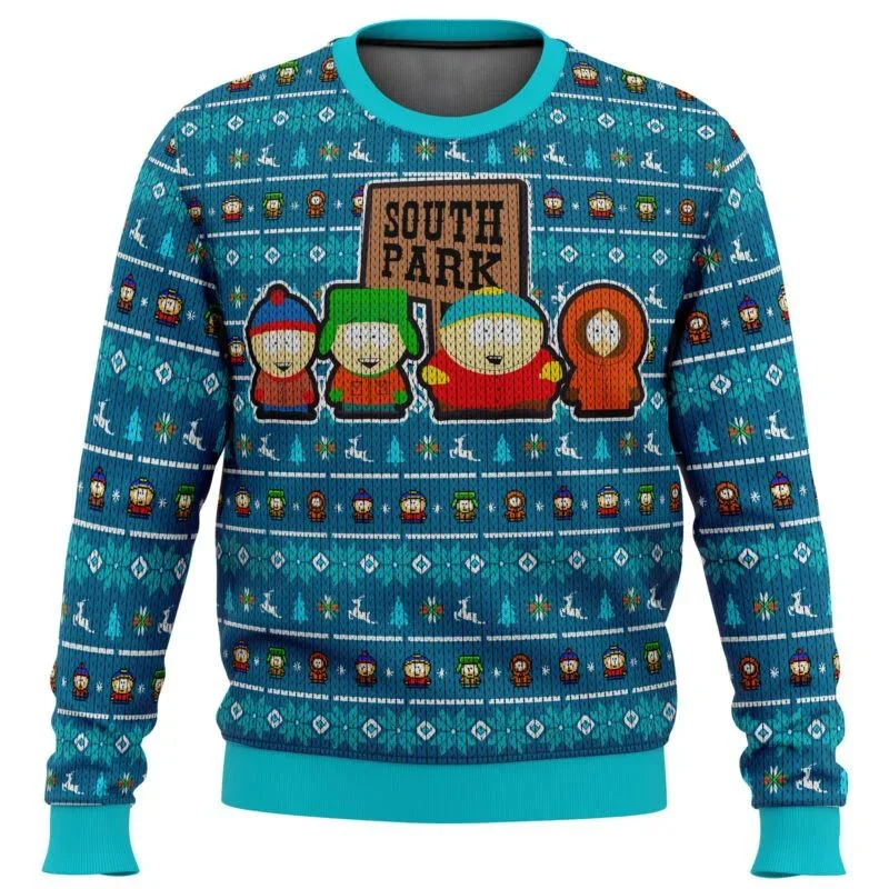 Member Berries South Park Ugly Christmas Sweater Подарок Пуловер Санта-Клауса Мужской 3D свитшот и топ