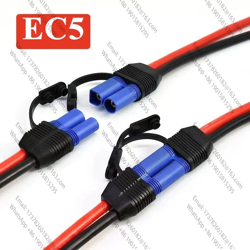 Фото EC5 injection molding connection cable with cover 10AWG male female plug cable high current 100A power cord №1