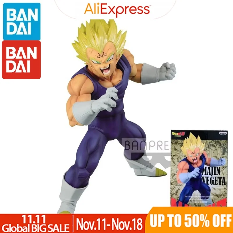 Подлинная оригинальная фигурка Bandai Dragon Ball Z Vegeta Maximatic 2 0 19 см игрушки для детей