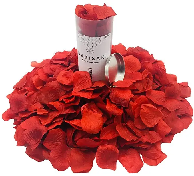 

100PC Artificial Rose Petals Silk Petals Bright Silk Fabric Real Bridal Wedding Petals Home Decoration Artificial Flowers Silk