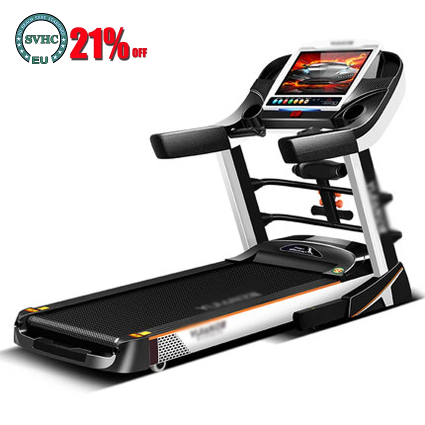 

8096 Electric Treadmill 14.1 inch WIFI Multi-function Intelligent System Super Quiet Folding Home Runing Treadmill 0.8-18km/h